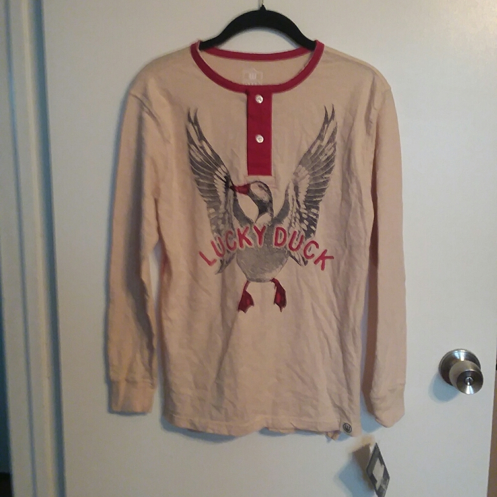 Wes And Willy Boys Lucky Duck Long Sleeve Tee